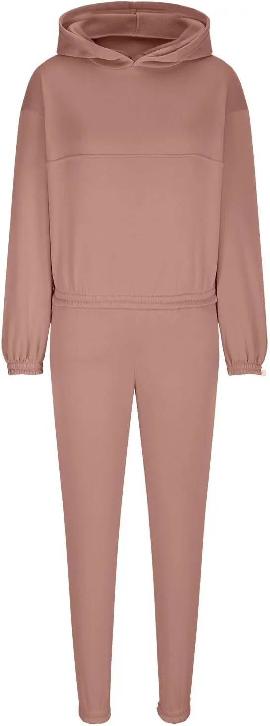 Sweatsuits For Womens 2 Piece Outfits Oversized Hoodie Fleece Sweatshirt And Jogger Sweatpants Y2K Matching Set