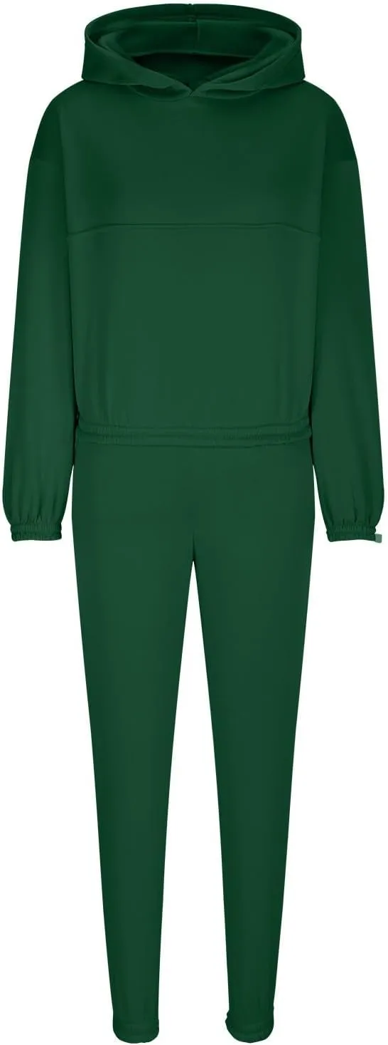 Sweatsuits For Womens 2 Piece Outfits Oversized Hoodie Fleece Sweatshirt And Jogger Sweatpants Y2K Matching Set