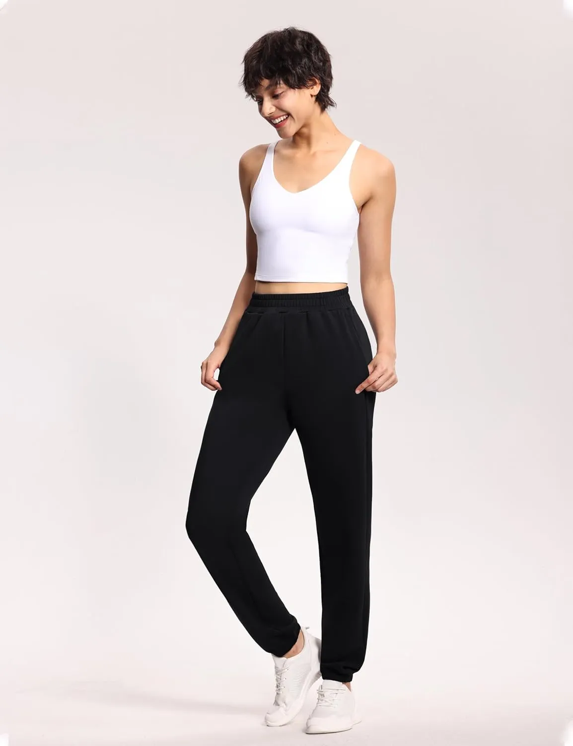 THE GYM PEOPLE Women's Baggy Cinch Bottom Sweatpants Lightweight Workout Joggers Pants with Pockets