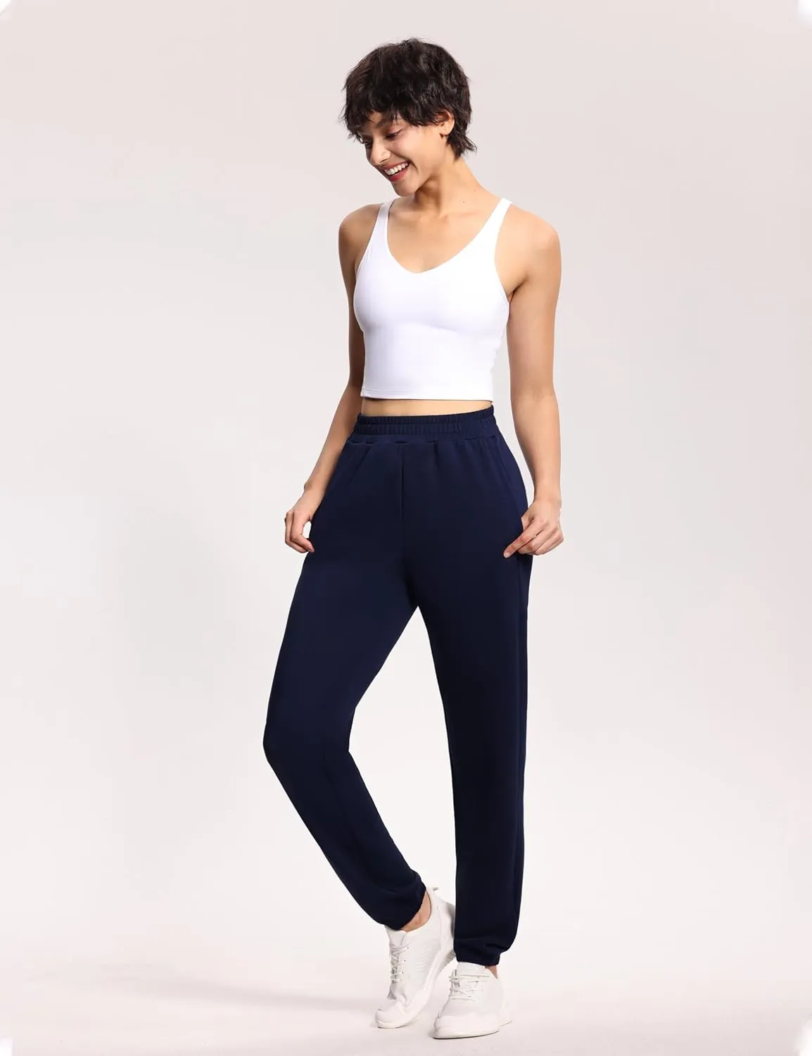 THE GYM PEOPLE Women's Baggy Cinch Bottom Sweatpants Lightweight Workout Joggers Pants with Pockets