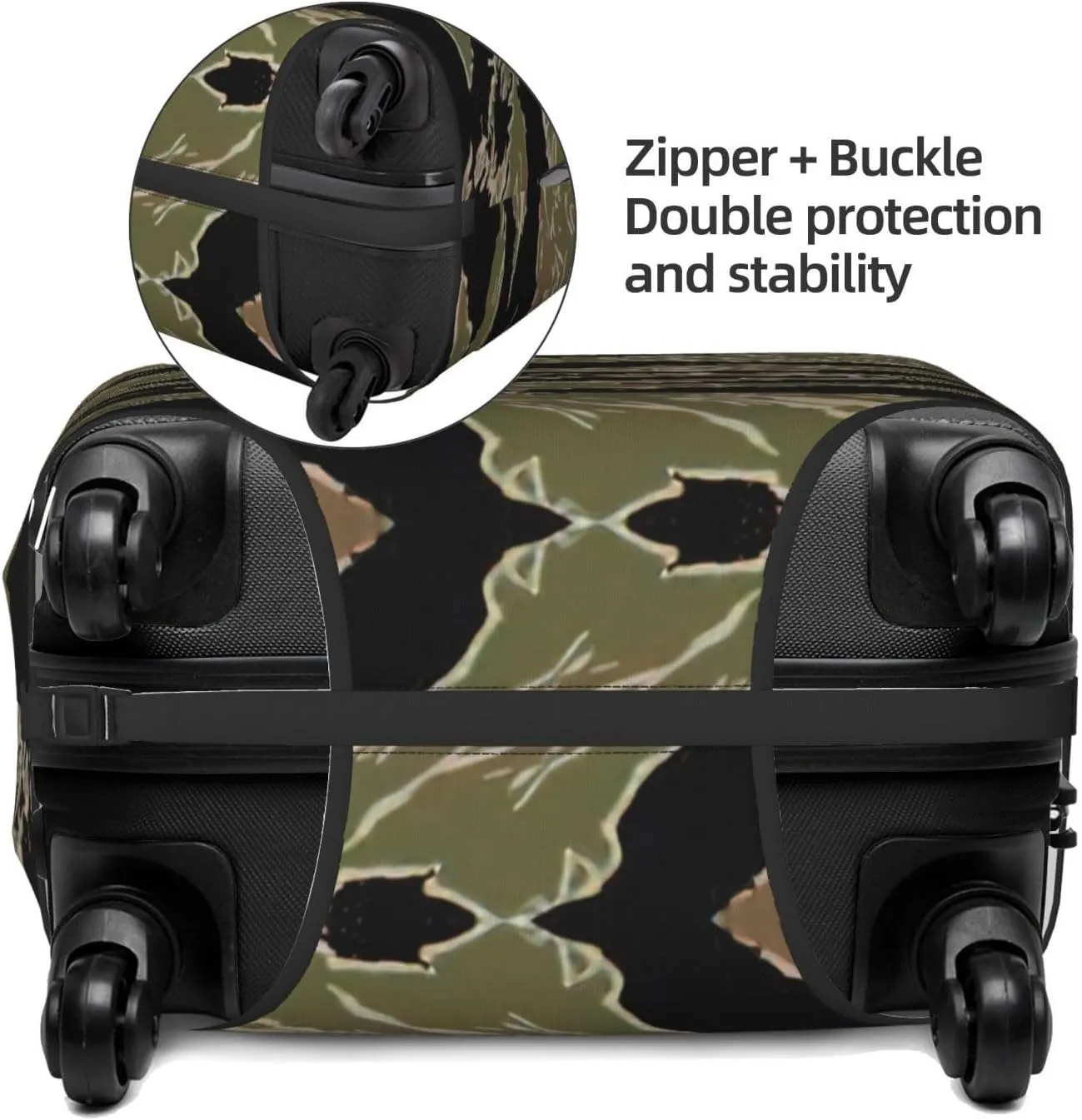 Tiger Stripe Camo Print elastic suitcase cover,fashionable,washable,fit 18-32 Inch luggage