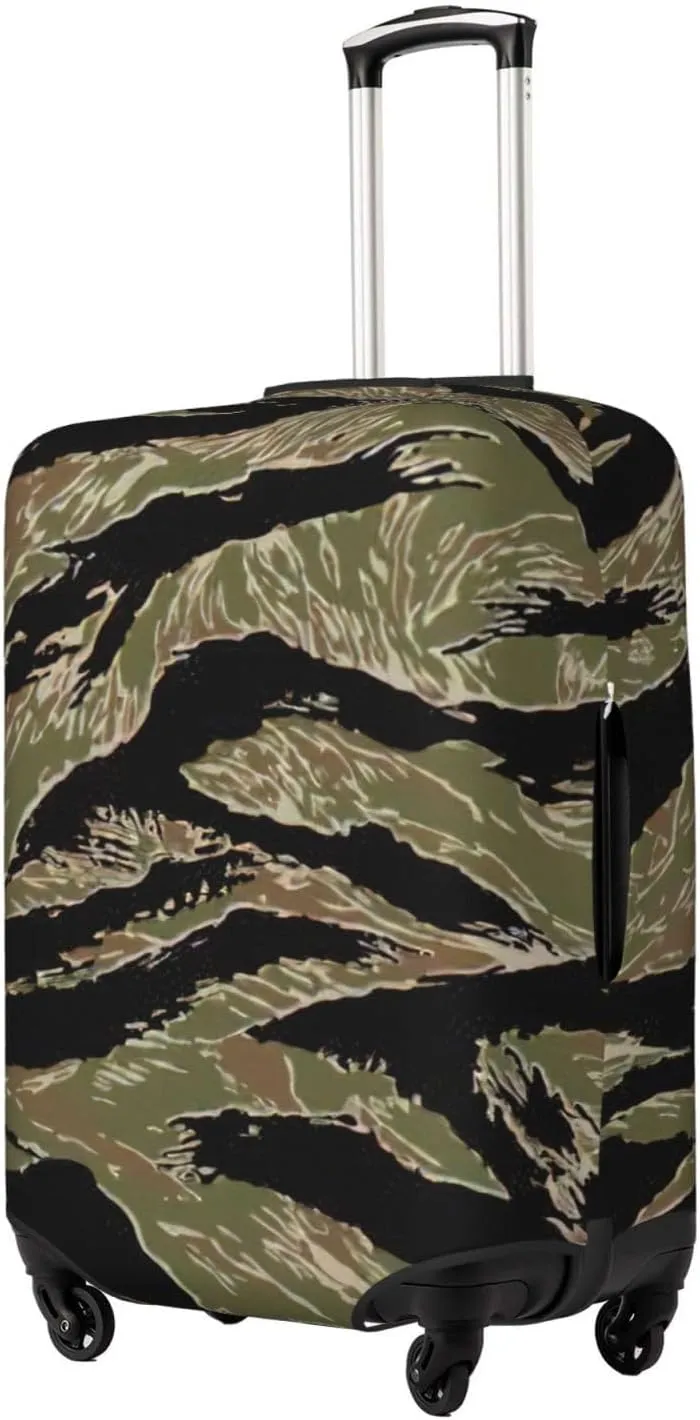 Tiger Stripe Camo Print elastic suitcase cover,fashionable,washable,fit 18-32 Inch luggage