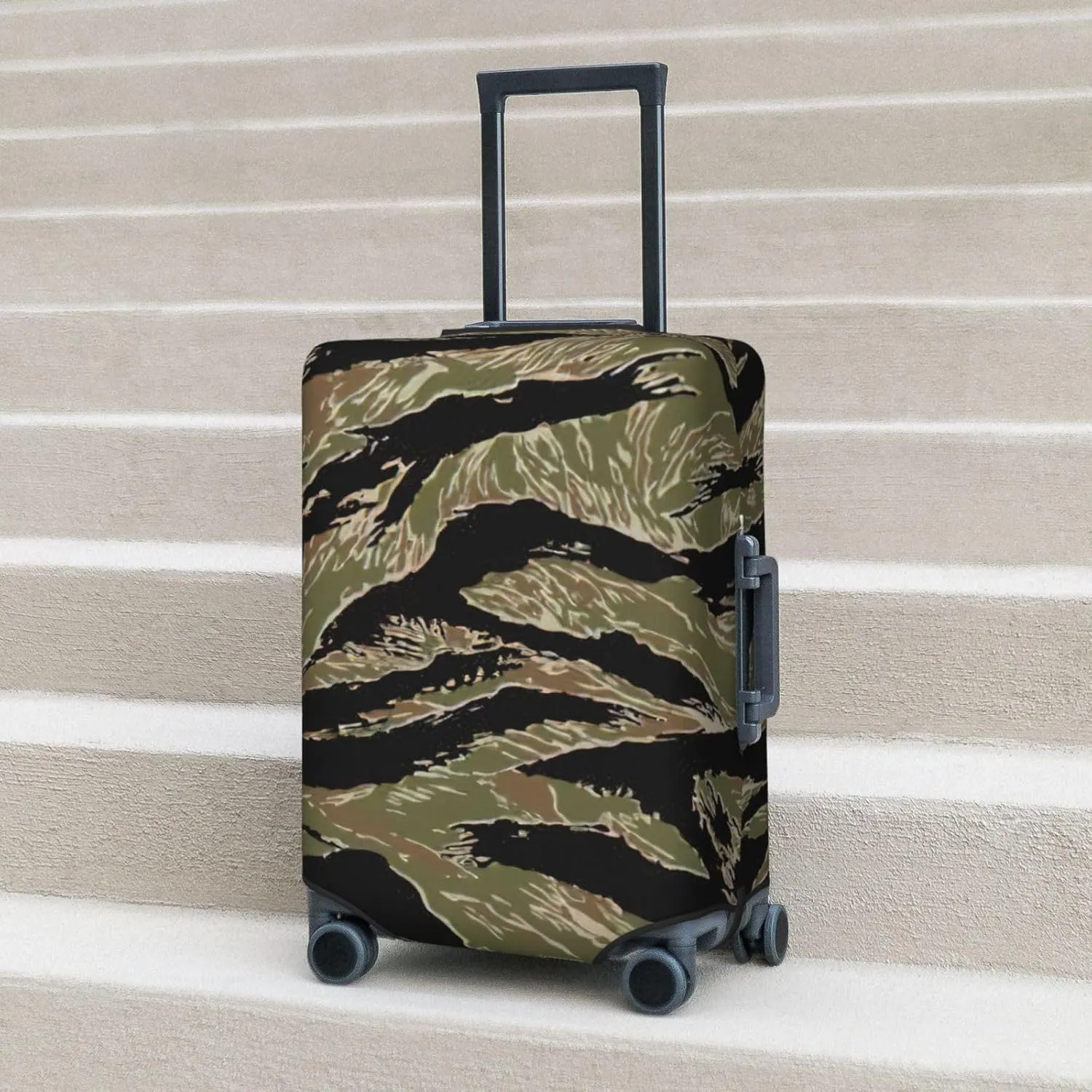 Tiger Stripe Camo Print elastic suitcase cover,fashionable,washable,fit 18-32 Inch luggage