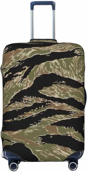 Tiger Stripe Camo Print elastic suitcase cover,fashionable,washable,fit 18-32 Inch luggage