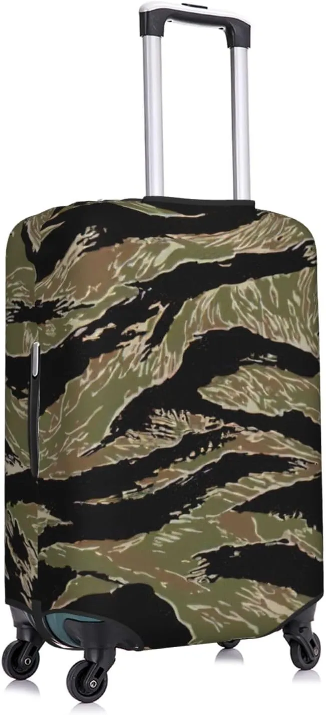 Tiger Stripe Camo Print elastic suitcase cover,fashionable,washable,fit 18-32 Inch luggage