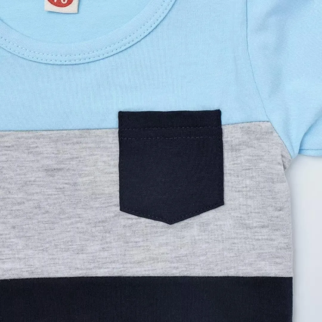 Toddler Baby Boy Clothes Boys Summer Outfits Short Sleeve Patchwork T-Shirt & Solid Shorts Set 12 Months-5T