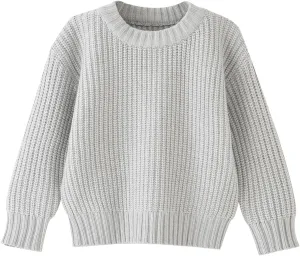 Toddler Baby Boys Girls Knitted Sweater Warm Soild Pullover Top Autumn Winter Outfits
