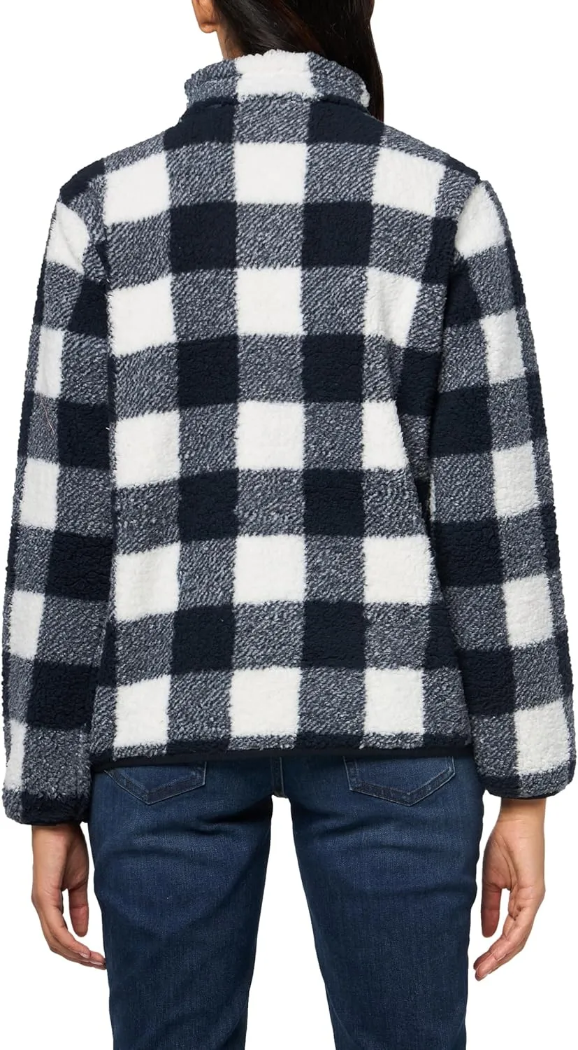 Tommy Hilfiger Women's Buffalo Check Long Sleeve Zipup Sportswear Jacket