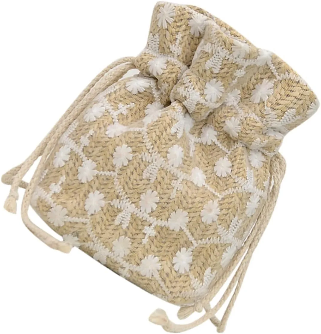 VALICLUD Elegant Knitted Bag Fashionable Shoulder Bag for Women Bucket Style Storage Pouch for Event
