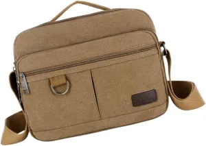 VALICLUD Mens Casual Shoulder Bag Fashionable Canvas Messenger Bag Large Capacity Crossbody for Men