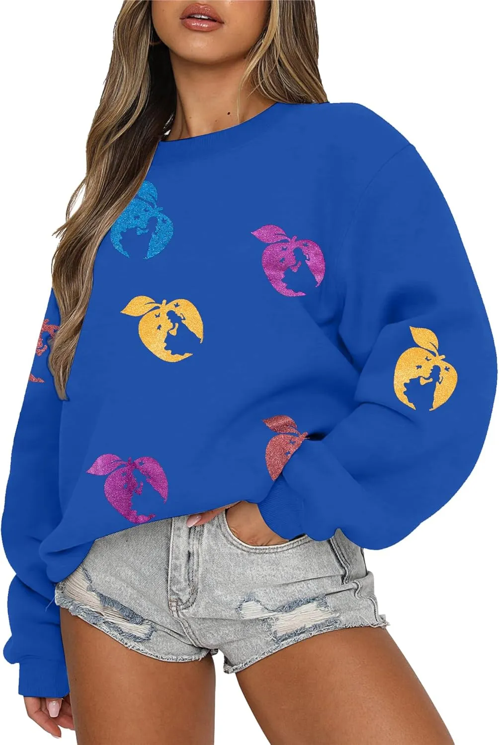VILOVE Magical Sweatshirt Women Cute Glitter Magic Princess Sweater Family Vacation Shirt Casual Long Sleeve Top