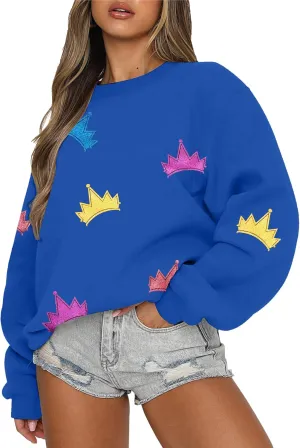 VILOVE Magical Sweatshirt Women Cute Glitter Magic Princess Sweater Family Vacation Shirt Casual Long Sleeve Top