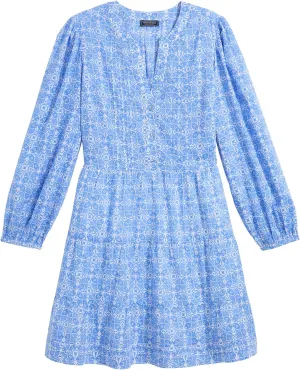 vineyard vines Women's Pintuck Tiered Mini Dress