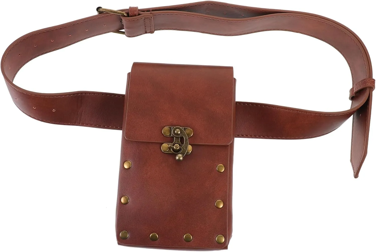 Vintage Waist Bag Punk Style Belt Pouch Fashionable Pouch for Women Wallet Cards Travel Outdoor