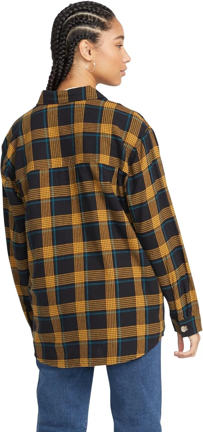 Volcom Women's Oversize Me Long Sleeve Flannel