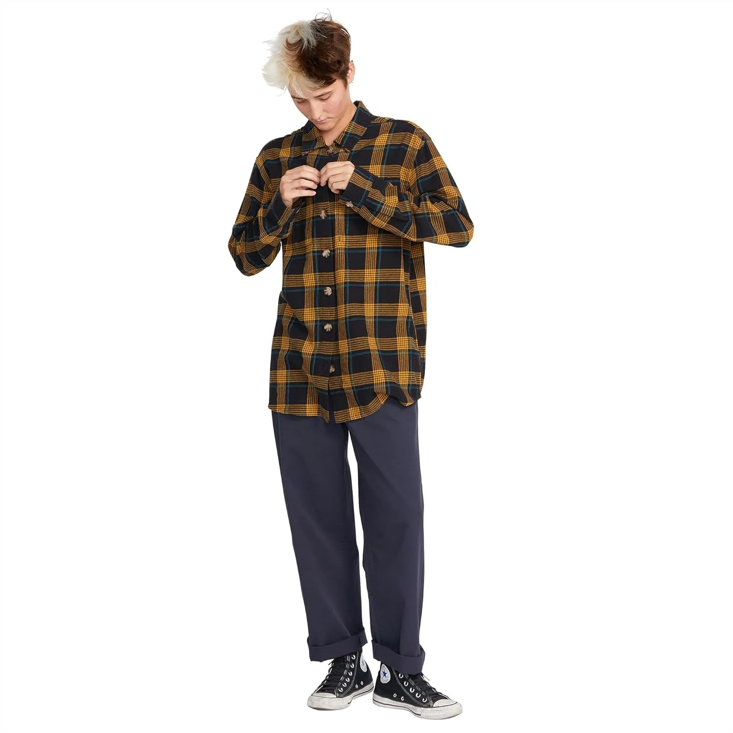 Volcom Women's Oversize Me Long Sleeve Flannel