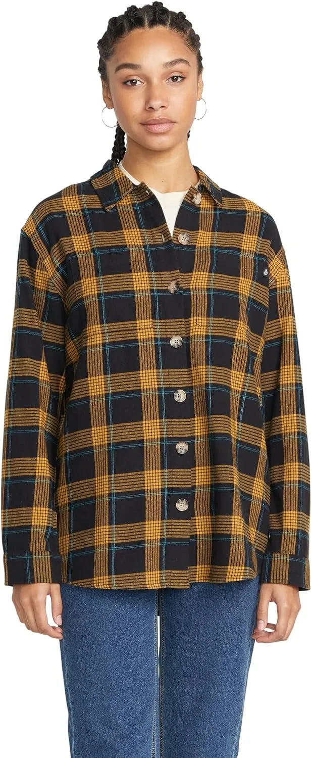 Volcom Women's Oversize Me Long Sleeve Flannel