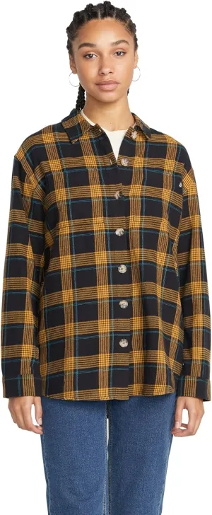 Volcom Women's Oversize Me Long Sleeve Flannel