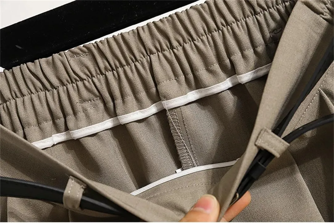 Women Belt Pleated Skirt Summer High Waist Solid Color Falling A Line Mid Calf Skirt