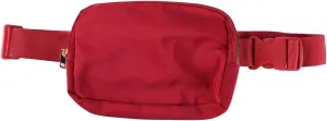 Women Fanny Pack Adjustable Belt Waist Bag Tear Hiking Fashionable Nylon (Burgundy)