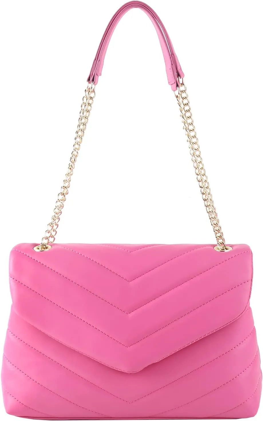 Women Shoulder Bag, Fashionable Quilted Vegan leather Crossbody Purses with Adjustable Chain Designer Purses