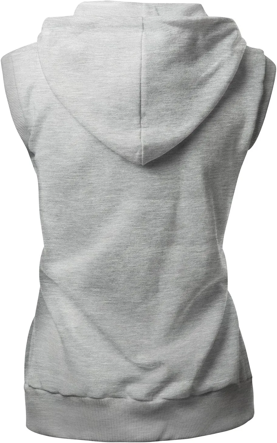 Womens Cotton Zip Up Hoodie Vest