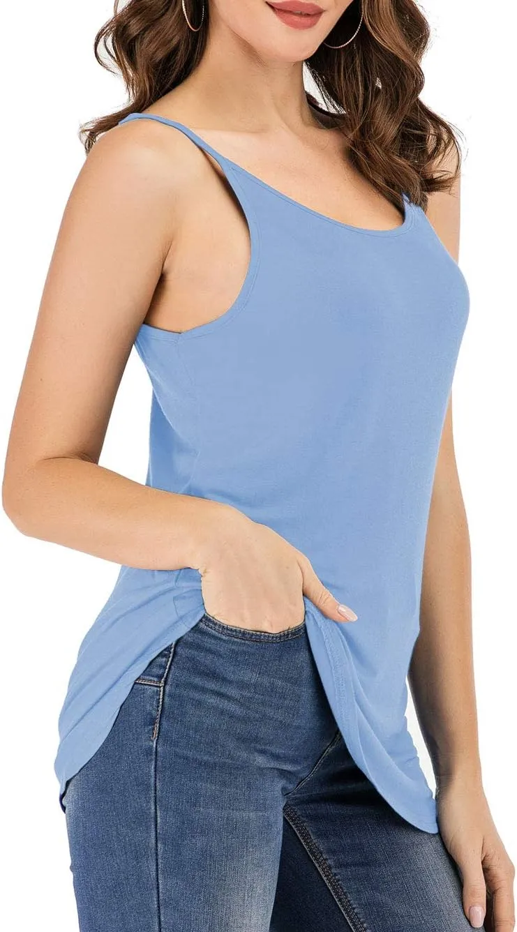 Women's Cute Criss Cross Back Tank Tops Loose Hollow Out Camisole Shirt
