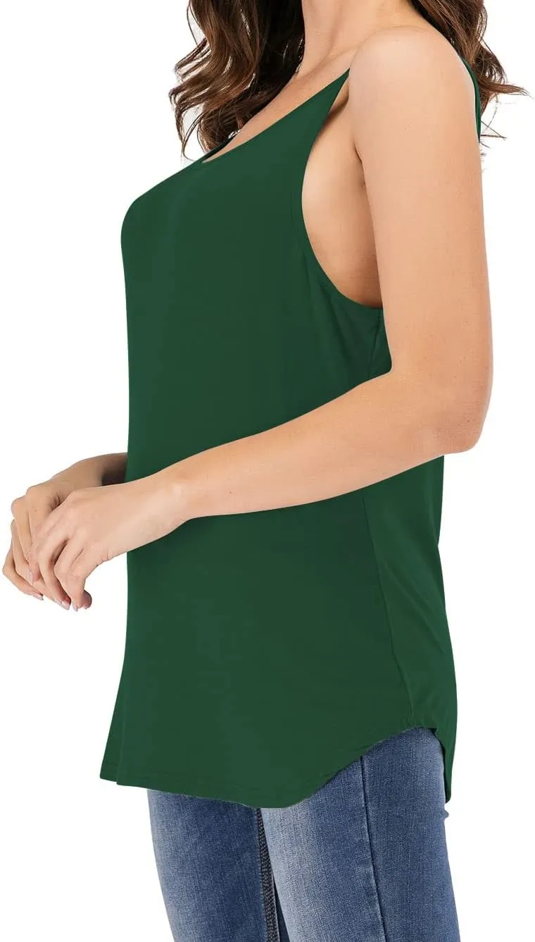 Women's Cute Criss Cross Back Tank Tops Loose Hollow Out Camisole Shirt