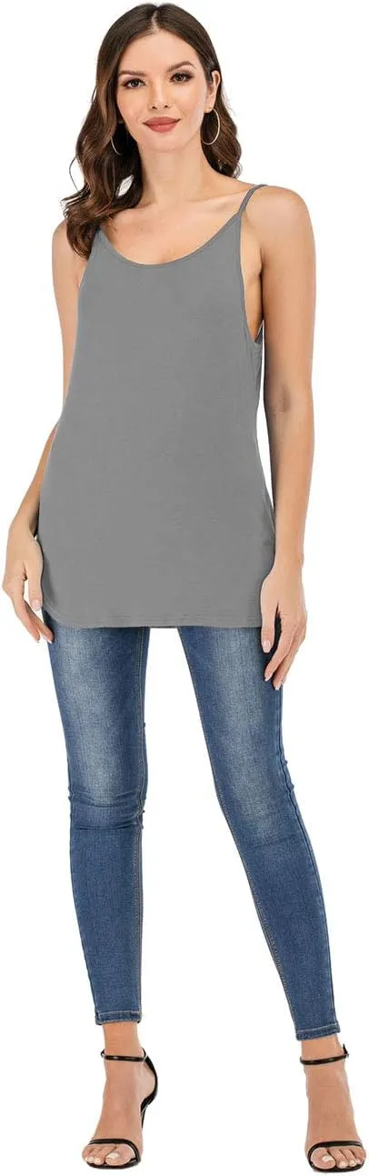 Women's Cute Criss Cross Back Tank Tops Loose Hollow Out Camisole Shirt