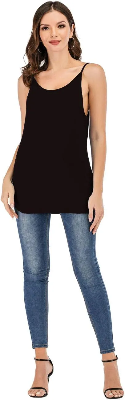 Women's Cute Criss Cross Back Tank Tops Loose Hollow Out Camisole Shirt