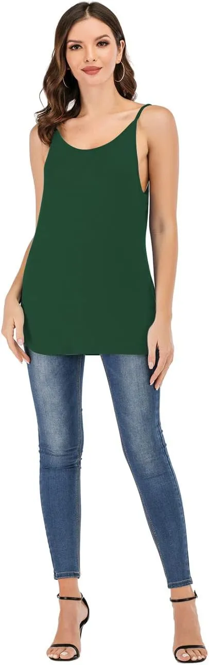 Women's Cute Criss Cross Back Tank Tops Loose Hollow Out Camisole Shirt