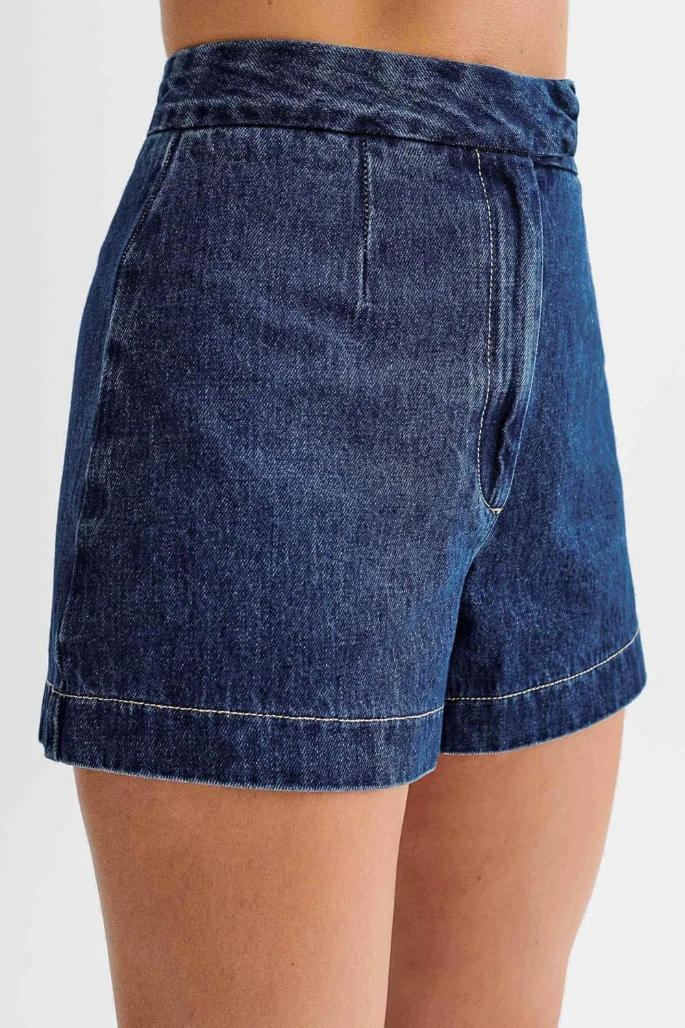Womens Denim 2 Piece Set Sleeveless Button Down Vest Tops Short Pants Suit Sets
