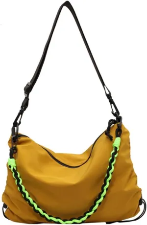 Women's Fashionable Nylon Crossbody Messenger Bag Large Hobo Bags Lightweight Shoulder Bag Purse