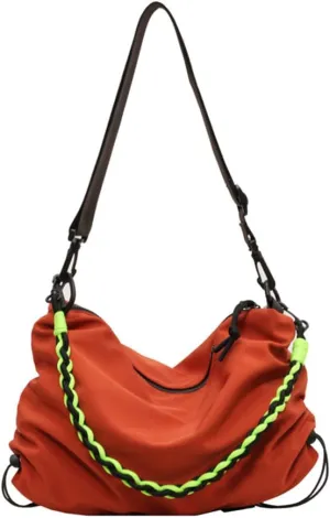 Women's Fashionable Nylon Crossbody Messenger Bag Large Hobo Bags Lightweight Shoulder Bag Purse