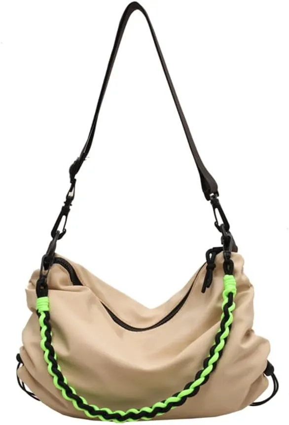 Women's Fashionable Nylon Crossbody Messenger Bag Large Hobo Bags Lightweight Shoulder Bag Purse