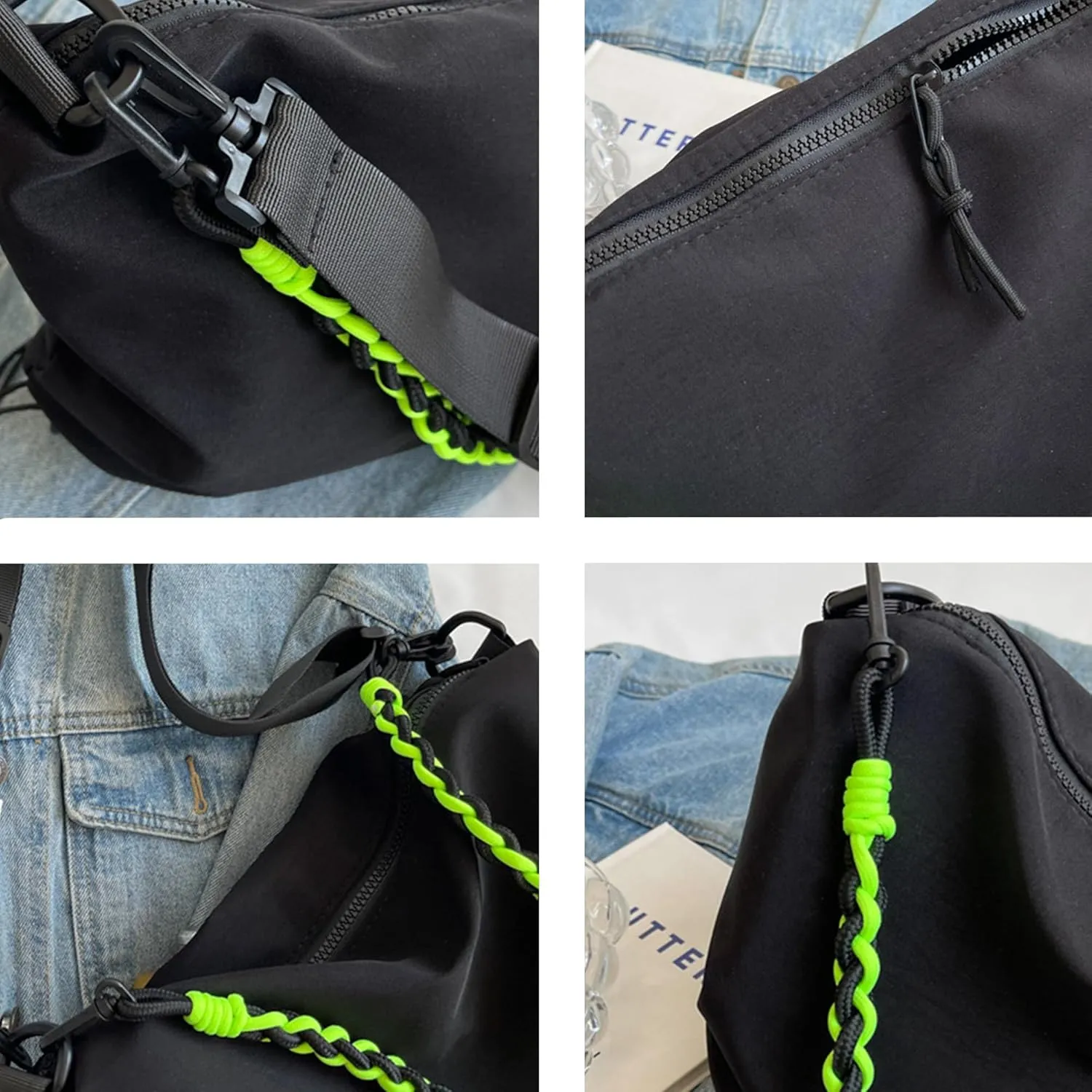 Women's Fashionable Nylon Crossbody Messenger Bag Large Hobo Bags Lightweight Shoulder Bag Purse