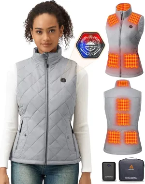 Women's Heated Vest with 16000mAh 7.4V Battery, Ergonomics Heating System, Smart Temp Control, Heated Vest for Women