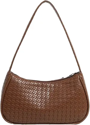 Womens Hobo Handbag Fashionable Woven Tote Bag 2025 Trendy Designer PU Leather Shoulder Bag Purse