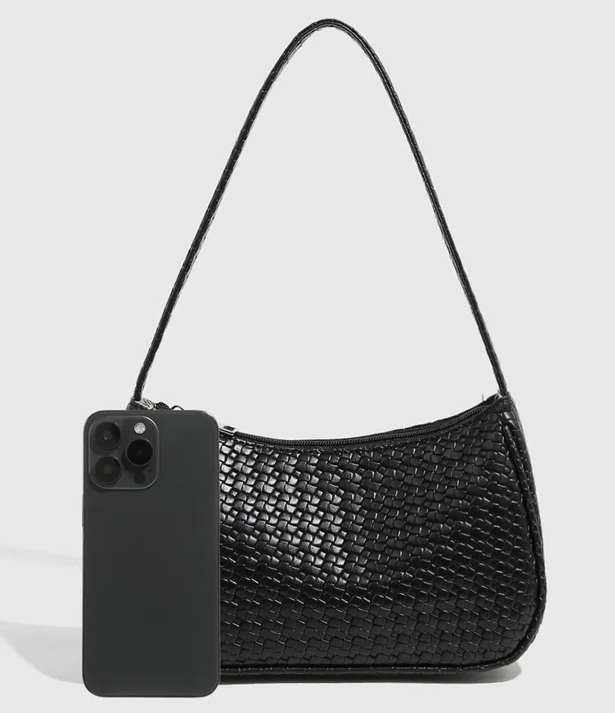 Womens Hobo Handbag Fashionable Woven Tote Bag 2025 Trendy Designer PU Leather Shoulder Bag Purse