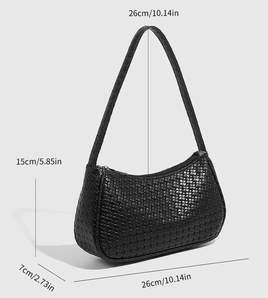 Womens Hobo Handbag Fashionable Woven Tote Bag 2025 Trendy Designer PU Leather Shoulder Bag Purse
