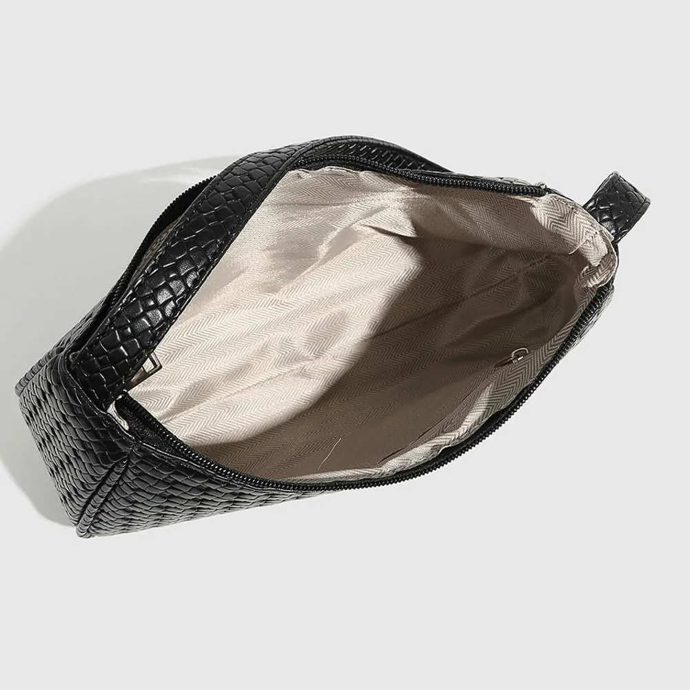Womens Hobo Handbag Fashionable Woven Tote Bag 2025 Trendy Designer PU Leather Shoulder Bag Purse