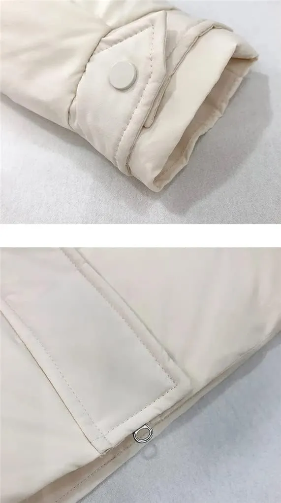Women's Loose Mid-Length Down Parka Winter Cotton Padded Warm Coat