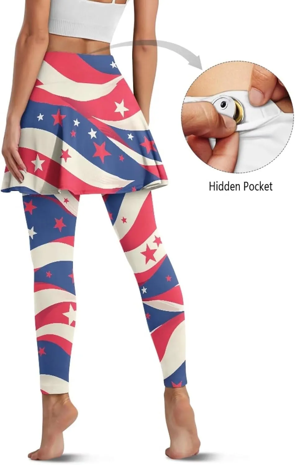 Womens Yoga Leggings with Skirts Tennis Skirts with Elastic Fashionable Skirted XS-3XL