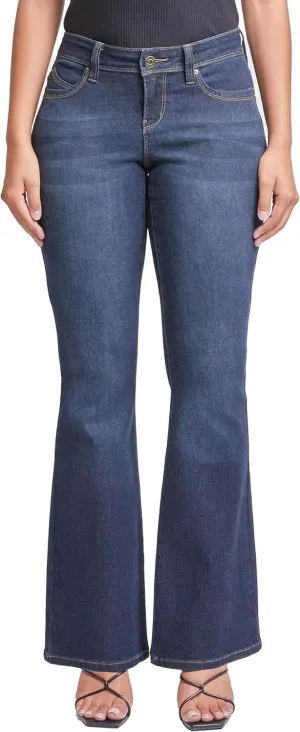YMI Womens Sustainable Wannabettabutt Low Rise Wide Leg Jeans