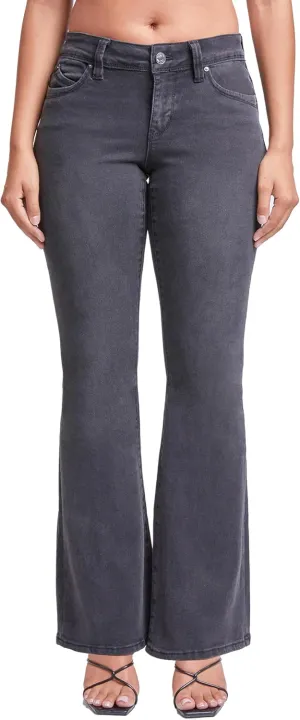 YMI Womens Sustainable Wannabettabutt Low Rise Wide Leg Jeans