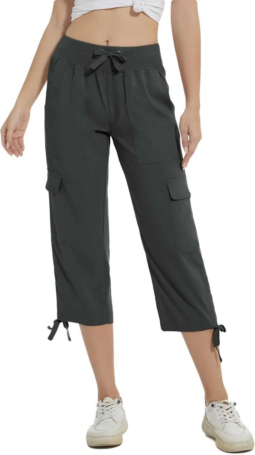 YuKaiChen Women's Capris Hiking Summer Pants Outdoor Athletic Casual with Pockets