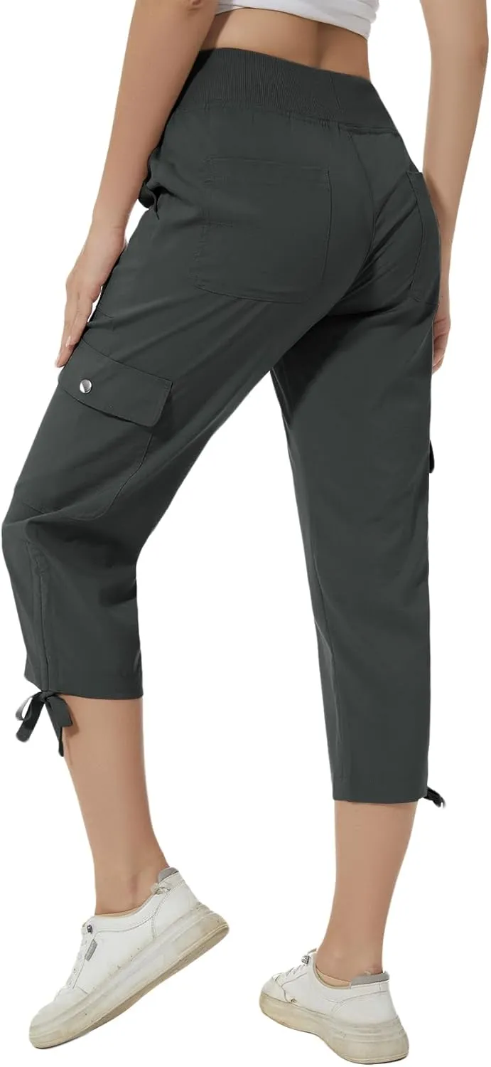 YuKaiChen Women's Capris Hiking Summer Pants Outdoor Athletic Casual with Pockets
