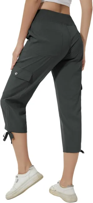 YuKaiChen Women's Capris Hiking Summer Pants Outdoor Athletic Casual with Pockets