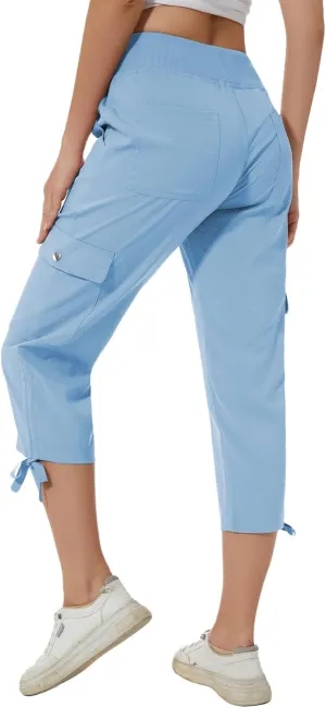 YuKaiChen Women's Capris Hiking Summer Pants Outdoor Athletic Casual with Pockets